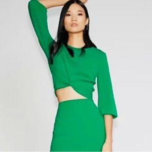 Gabrielle Union Kelly Green Crop Top